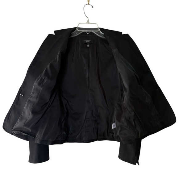 Talbots Horsebit Blazer Size 8 Black Cotton Pique Preppy Equestrian - Picture 6 of 10